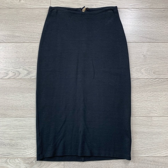 Nicole Bridger Black Midi Fitted Classic Career Skirt - Picture 2 of 8